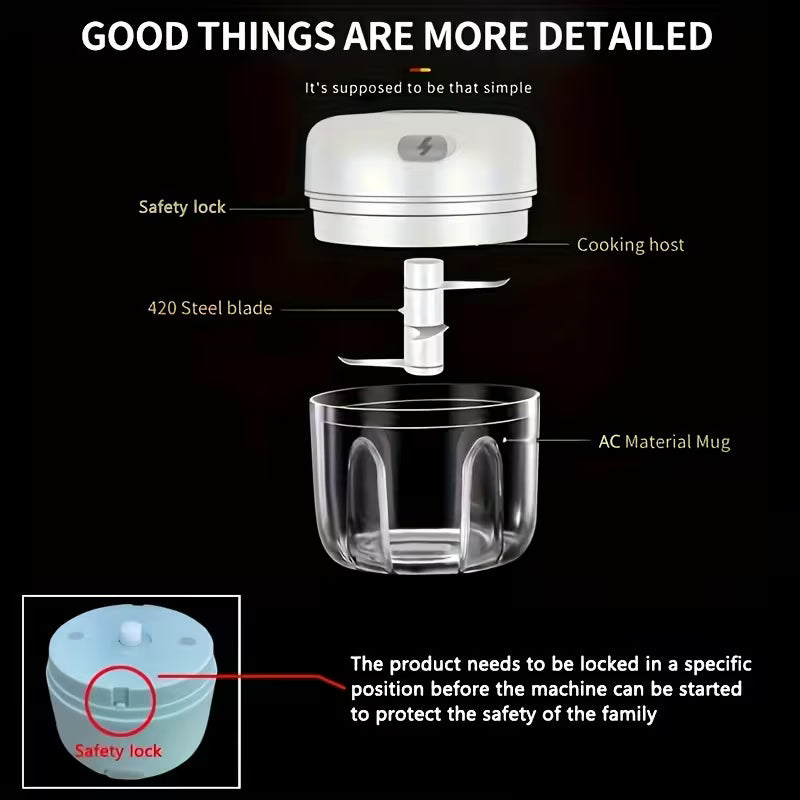 Electric Mini Vegetable Chopper - Mini Food Processor